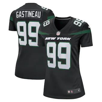 womens nike mark gastineau stealth black new york jets game